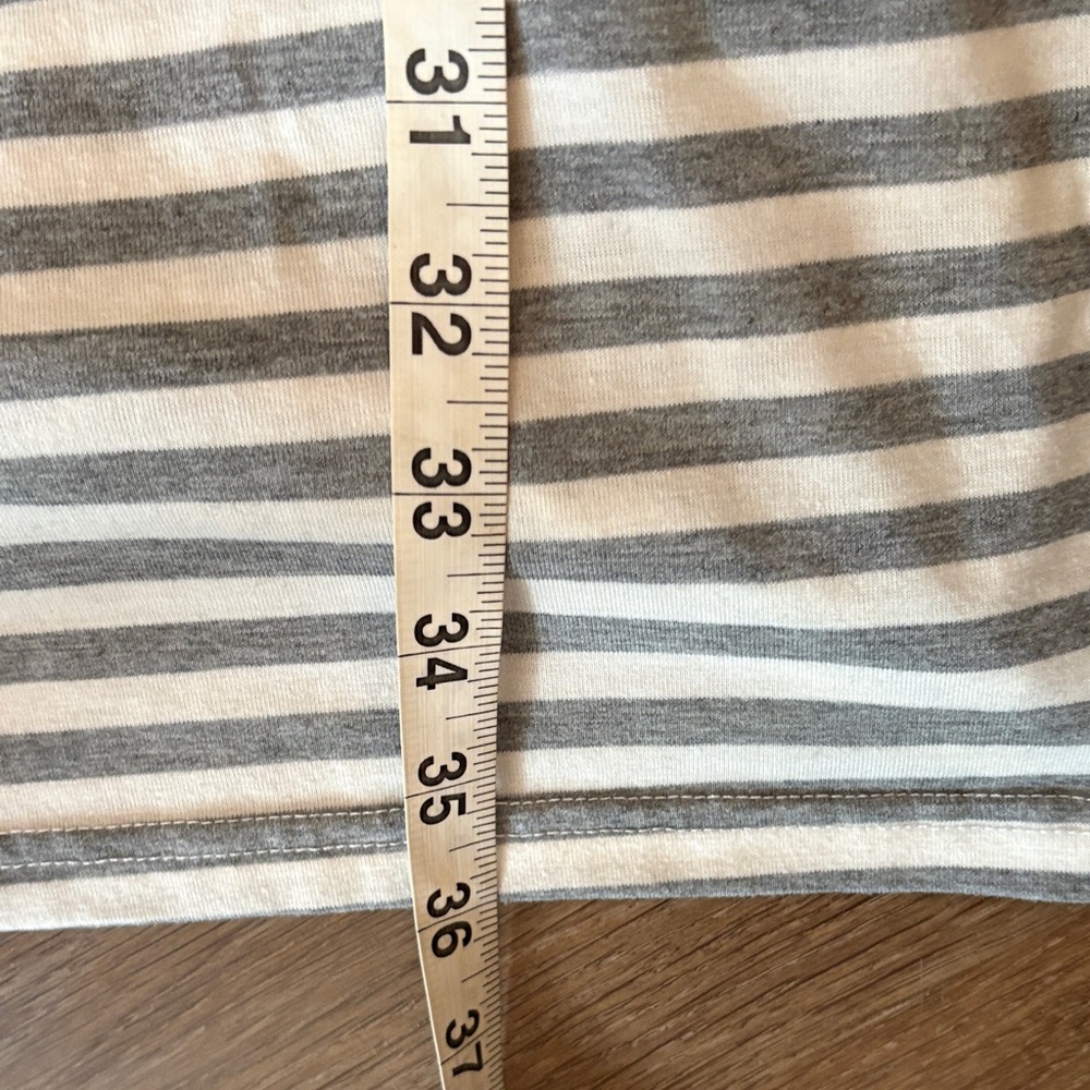 🎉SALE! Casual Striped Gray and White Striped Dress - Picture 8 of 8